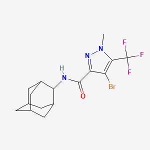 N~3~-(2-Adamantyl)-4-bromo-1-methyl-5-(trifluoromethyl)-1H-pyrazole-3-carboxamide