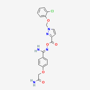 2-(4-{N'-[({1-[(2-chlorophenoxy)methyl]-1H-pyrazol-3-yl}carbonyl)oxy]carbamimidoyl}phenoxy)acetamide