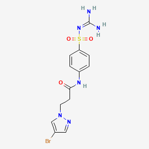 3-(4-bromo-1H-pyrazol-1-yl)-N-[4-(carbamimidoylsulfamoyl)phenyl]propanamide