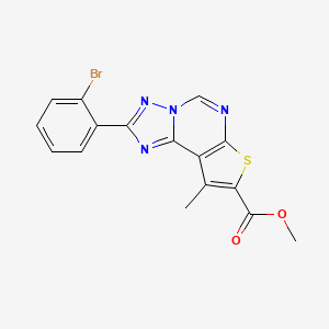 molecular formula C16H11BrN4O2S B10944269 Methyl 2-(2-bromophenyl)-9-methylthieno[3,2-e][1,2,4]triazolo[1,5-c]pyrimidine-8-carboxylate 