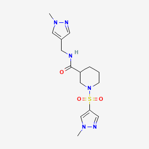 N-[(1-methyl-1H-pyrazol-4-yl)methyl]-1-[(1-methyl-1H-pyrazol-4-yl)sulfonyl]piperidine-3-carboxamide