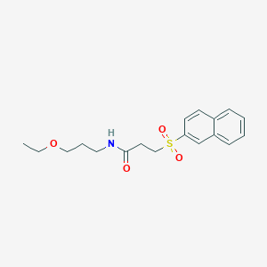 N-(3-ethoxypropyl)-3-(naphthalen-2-ylsulfonyl)propanamide