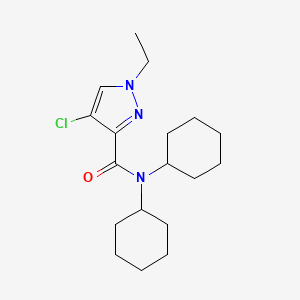 4-chloro-N,N-dicyclohexyl-1-ethyl-1H-pyrazole-3-carboxamide