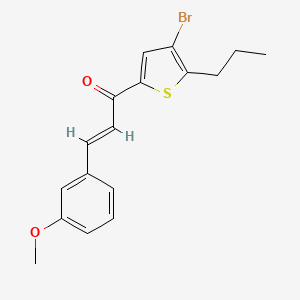 molecular formula C17H17BrO2S B10944354 (2E)-1-(4-bromo-5-propylthiophen-2-yl)-3-(3-methoxyphenyl)prop-2-en-1-one 