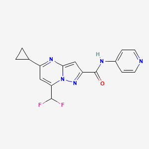 5-cyclopropyl-7-(difluoromethyl)-N-(pyridin-4-yl)pyrazolo[1,5-a]pyrimidine-2-carboxamide