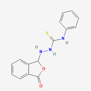 molecular formula C15H13N3O2S B10944372 2-(3-oxo-1,3-dihydro-2-benzofuran-1-yl)-N-phenylhydrazinecarbothioamide 