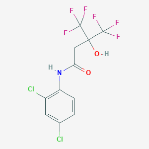 molecular formula C11H7Cl2F6NO2 B10944389 N-(2,4-dichlorophenyl)-4,4,4-trifluoro-3-hydroxy-3-(trifluoromethyl)butanamide 