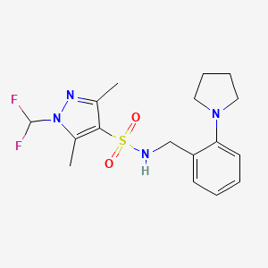 1-(difluoromethyl)-3,5-dimethyl-N-[2-(pyrrolidin-1-yl)benzyl]-1H-pyrazole-4-sulfonamide