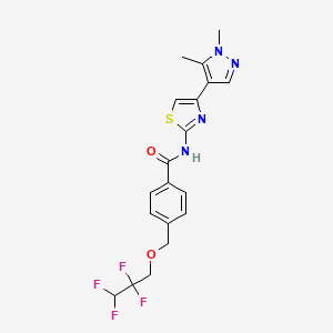 N-[4-(1,5-dimethyl-1H-pyrazol-4-yl)-1,3-thiazol-2-yl]-4-[(2,2,3,3-tetrafluoropropoxy)methyl]benzamide