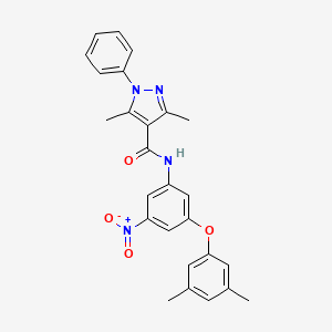 N-[3-(3,5-dimethylphenoxy)-5-nitrophenyl]-3,5-dimethyl-1-phenyl-1H-pyrazole-4-carboxamide