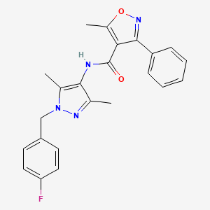 N-[1-(4-fluorobenzyl)-3,5-dimethyl-1H-pyrazol-4-yl]-5-methyl-3-phenyl-1,2-oxazole-4-carboxamide