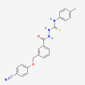 2-({3-[(4-cyanophenoxy)methyl]phenyl}carbonyl)-N-(4-methylphenyl)hydrazinecarbothioamide