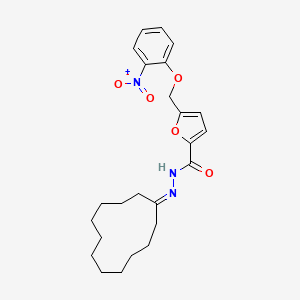 molecular formula C24H31N3O5 B10944420 N'-cyclododecylidene-5-[(2-nitrophenoxy)methyl]furan-2-carbohydrazide 