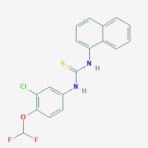 molecular formula C18H13ClF2N2OS B10944438 1-[3-Chloro-4-(difluoromethoxy)phenyl]-3-naphthalen-1-ylthiourea 