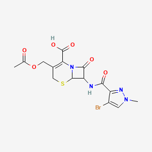 3-[(acetyloxy)methyl]-7-{[(4-bromo-1-methyl-1H-pyrazol-3-yl)carbonyl]amino}-8-oxo-5-thia-1-azabicyclo[4.2.0]oct-2-ene-2-carboxylic acid