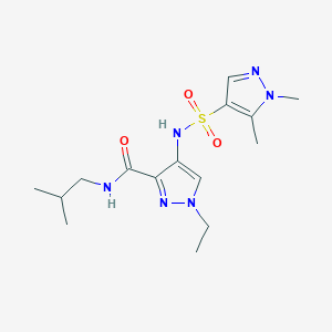 4-{[(1,5-dimethyl-1H-pyrazol-4-yl)sulfonyl]amino}-1-ethyl-N-(2-methylpropyl)-1H-pyrazole-3-carboxamide