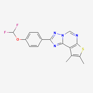 2-[4-(Difluoromethoxy)phenyl]-8,9-dimethylthieno[3,2-e][1,2,4]triazolo[1,5-c]pyrimidine