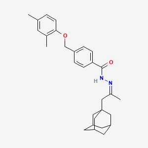 molecular formula C29H36N2O2 B10944511 N-[(Z)-2-(1-Adamantyl)-1-methylethylidene]-4-[(2,4-dimethylphenoxy)methyl]benzohydrazide 