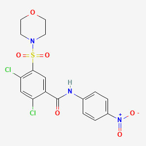 2,4-dichloro-5-(morpholin-4-ylsulfonyl)-N-(4-nitrophenyl)benzamide