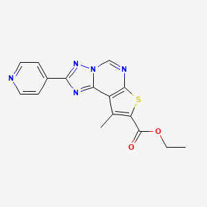 Ethyl 9-methyl-2-(4-pyridyl)thieno[3,2-E][1,2,4]triazolo[1,5-C]pyrimidine-8-carboxylate