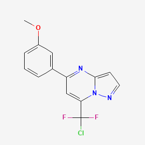 7-[Chloro(difluoro)methyl]-5-(3-methoxyphenyl)pyrazolo[1,5-a]pyrimidine