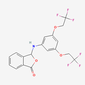 3-{[3,5-bis(2,2,2-trifluoroethoxy)phenyl]amino}-2-benzofuran-1(3H)-one