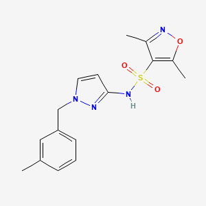 3,5-dimethyl-N-[1-(3-methylbenzyl)-1H-pyrazol-3-yl]-1,2-oxazole-4-sulfonamide