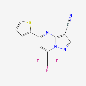 5-(Thiophen-2-yl)-7-(trifluoromethyl)pyrazolo[1,5-a]pyrimidine-3-carbonitrile