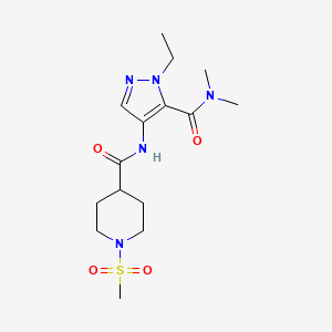 N-[5-(dimethylcarbamoyl)-1-ethyl-1H-pyrazol-4-yl]-1-(methylsulfonyl)piperidine-4-carboxamide