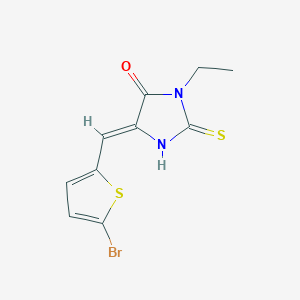 (5Z)-5-[(5-bromothiophen-2-yl)methylidene]-3-ethyl-2-thioxoimidazolidin-4-one