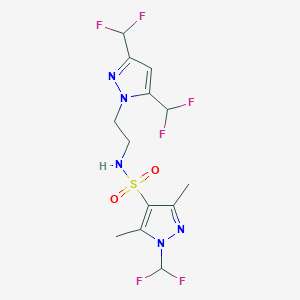 N-{2-[3,5-bis(difluoromethyl)-1H-pyrazol-1-yl]ethyl}-1-(difluoromethyl)-3,5-dimethyl-1H-pyrazole-4-sulfonamide