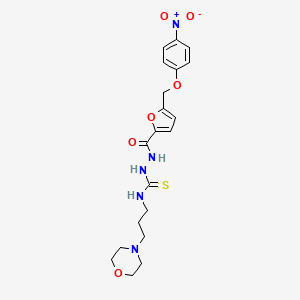 N-[3-(morpholin-4-yl)propyl]-2-({5-[(4-nitrophenoxy)methyl]furan-2-yl}carbonyl)hydrazinecarbothioamide