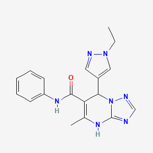 7-(1-ethyl-1H-pyrazol-4-yl)-5-methyl-N-phenyl-4,7-dihydro[1,2,4]triazolo[1,5-a]pyrimidine-6-carboxamide