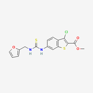 molecular formula C16H13ClN2O3S2 B10944734 Methyl 3-chloro-6-{[(furan-2-ylmethyl)carbamothioyl]amino}-1-benzothiophene-2-carboxylate 