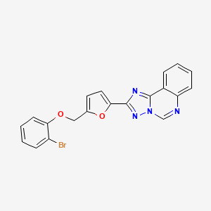 molecular formula C20H13BrN4O2 B10944750 2-{5-[(2-Bromophenoxy)methyl]furan-2-yl}[1,2,4]triazolo[1,5-c]quinazoline 