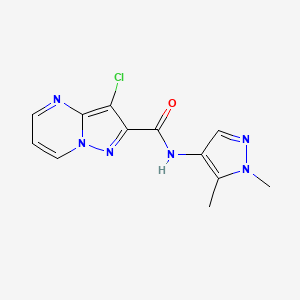 3-chloro-N-(1,5-dimethyl-1H-pyrazol-4-yl)pyrazolo[1,5-a]pyrimidine-2-carboxamide