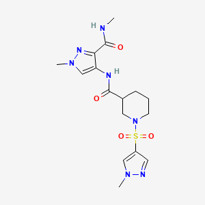 N-[1-methyl-3-(methylcarbamoyl)-1H-pyrazol-4-yl]-1-[(1-methyl-1H-pyrazol-4-yl)sulfonyl]piperidine-3-carboxamide