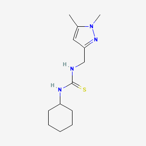 1-cyclohexyl-3-[(1,5-dimethyl-1H-pyrazol-3-yl)methyl]thiourea