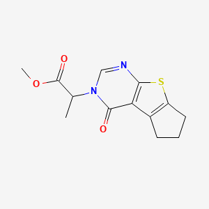 methyl 2-(4-oxo-6,7-dihydro-4H-cyclopenta[4,5]thieno[2,3-d]pyrimidin-3(5H)-yl)propanoate