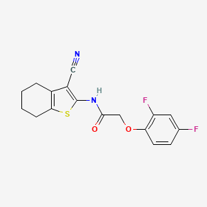 N-(3-cyano-4,5,6,7-tetrahydro-1-benzothiophen-2-yl)-2-(2,4-difluorophenoxy)acetamide