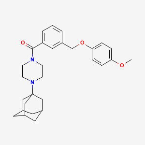 molecular formula C29H36N2O3 B10944915 [4-(1-Adamantyl)piperazino]{3-[(4-methoxyphenoxy)methyl]phenyl}methanone CAS No. 828273-15-0