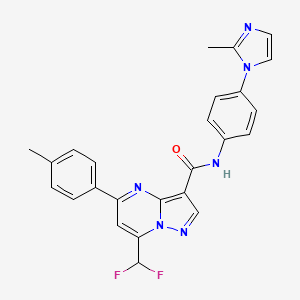 7-(difluoromethyl)-N-[4-(2-methyl-1H-imidazol-1-yl)phenyl]-5-(4-methylphenyl)pyrazolo[1,5-a]pyrimidine-3-carboxamide