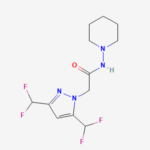 2-[3,5-bis(difluoromethyl)-1H-pyrazol-1-yl]-N-(piperidin-1-yl)acetamide