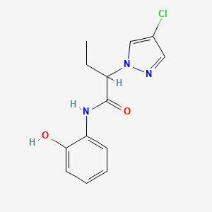 2-(4-chloro-1H-pyrazol-1-yl)-N-(2-hydroxyphenyl)butanamide