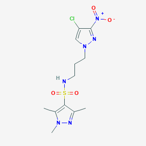 N-[3-(4-chloro-3-nitro-1H-pyrazol-1-yl)propyl]-1,3,5-trimethyl-1H-pyrazole-4-sulfonamide