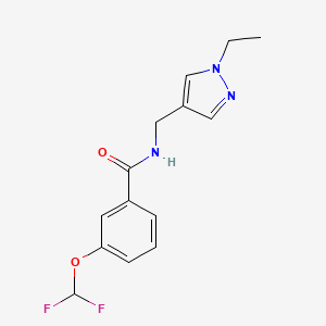 3-(difluoromethoxy)-N-[(1-ethyl-1H-pyrazol-4-yl)methyl]benzamide