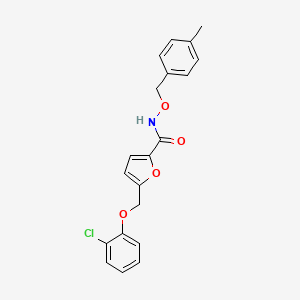 5-[(2-chlorophenoxy)methyl]-N-[(4-methylbenzyl)oxy]furan-2-carboxamide