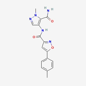 N-(5-carbamoyl-1-methyl-1H-pyrazol-4-yl)-5-(4-methylphenyl)-1,2-oxazole-3-carboxamide