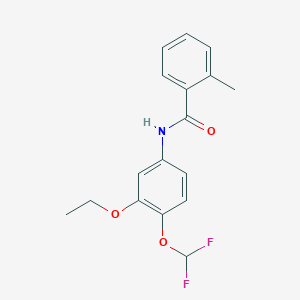 N-[4-(difluoromethoxy)-3-ethoxyphenyl]-2-methylbenzamide