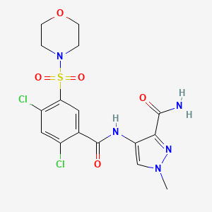 4-({[2,4-dichloro-5-(morpholin-4-ylsulfonyl)phenyl]carbonyl}amino)-1-methyl-1H-pyrazole-3-carboxamide